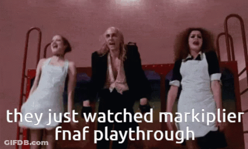 They Just Watched Markiplier FNAF Playthrough Red Background GIF