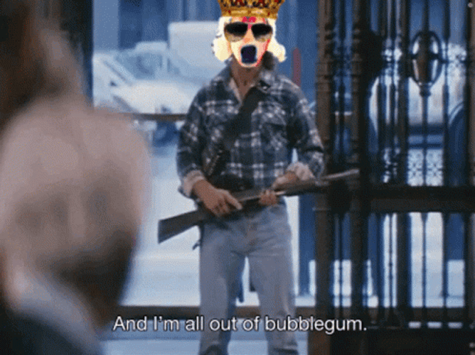 They Live Roddy Piper Bubble Gum Scene GIF