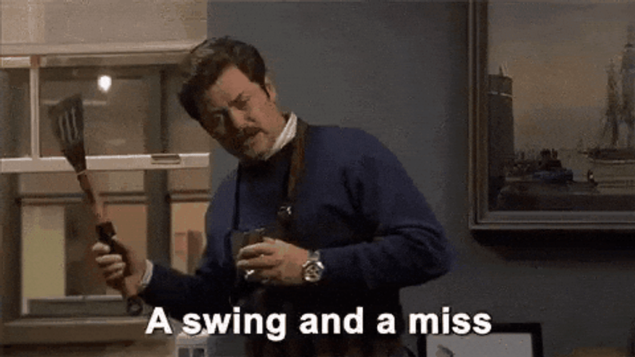 They Missed A Swing And A Miss GIF