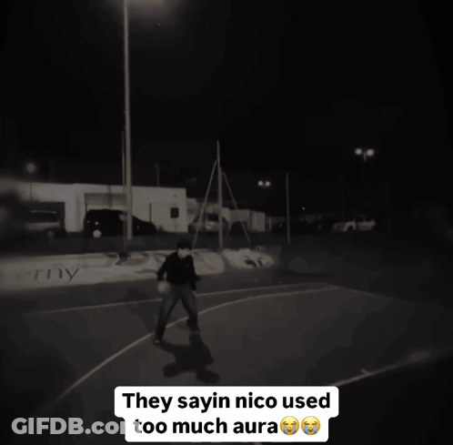 They Sayin Nico Used Too Much Aura Black And White Photo GIF