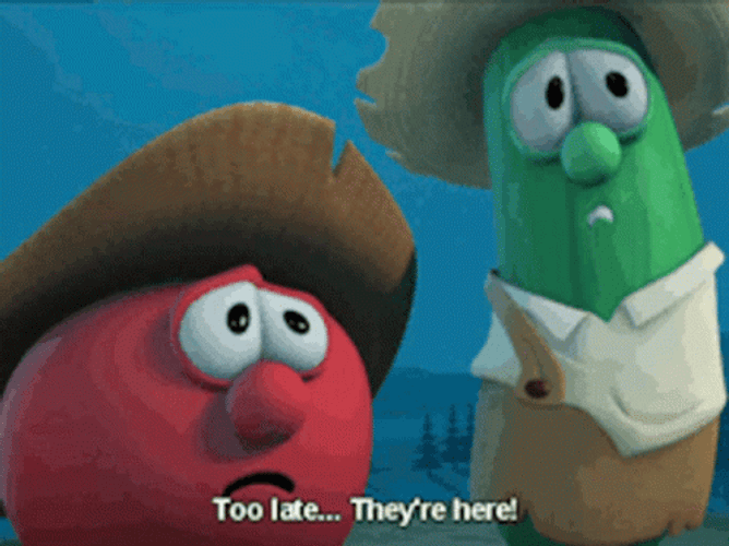 Theyre Here Bob The Tomato Veggie Tales GIF