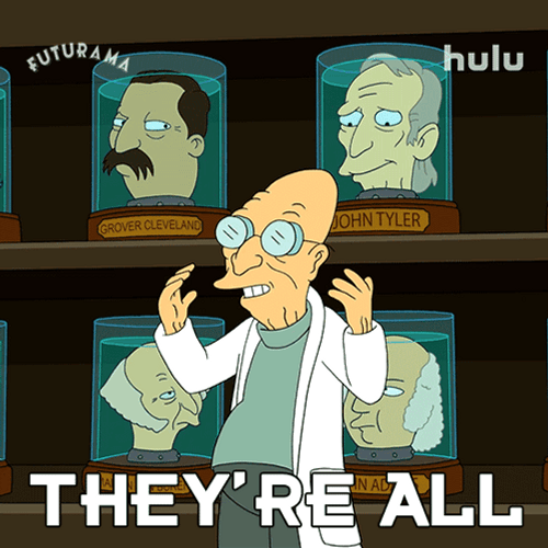 Theyre Here Professor Farnsworth Futurama GIF