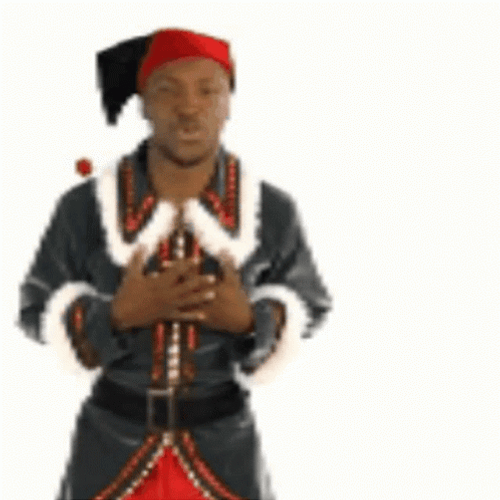 Thimoji Blackman Olhando Black Santa GIF