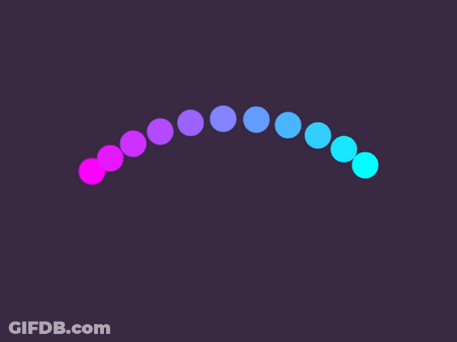 Things That Bounce Gradient Color Ball GIF
