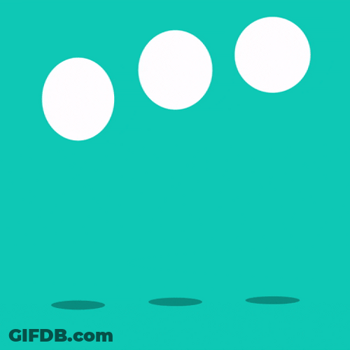 Things That Bounce Three White Balls GIF