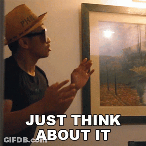 Think About It Funny Boy GIF