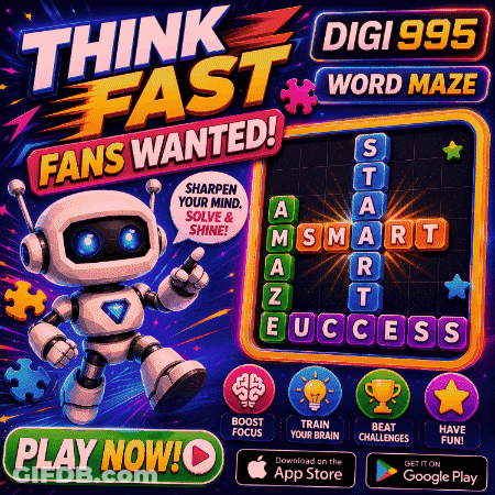 Think Fast Fans Wanted Game Poster GIF