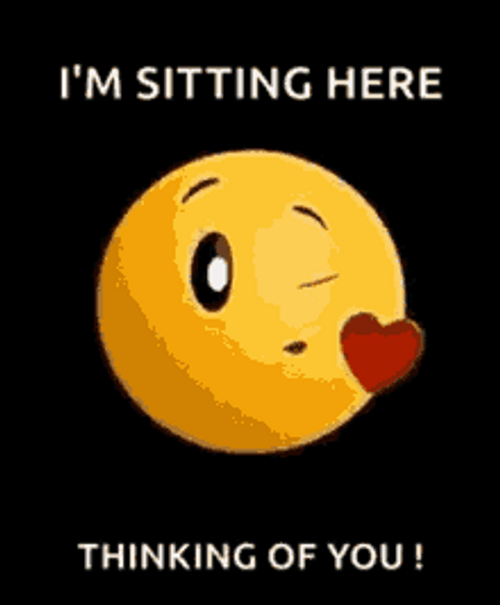 Thinking About You Blowing Kiss Emoji GIF