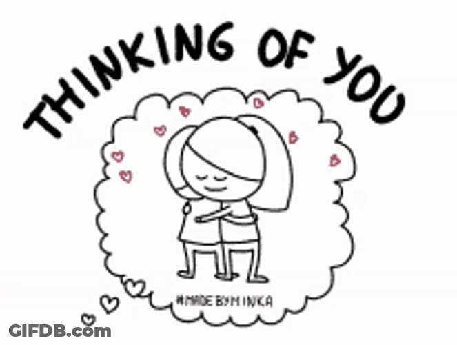 Thinking About You Couple Hugging In Imagination GIF