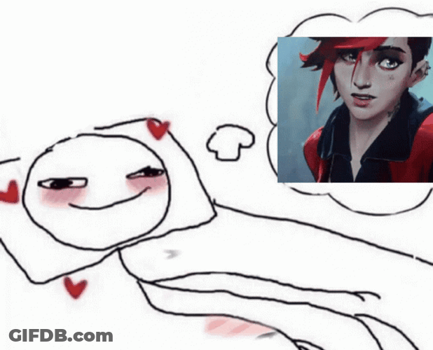 Thinking And In Love To Vi Arcane GIF