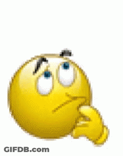 Thinking Confused Face Emoji GIF