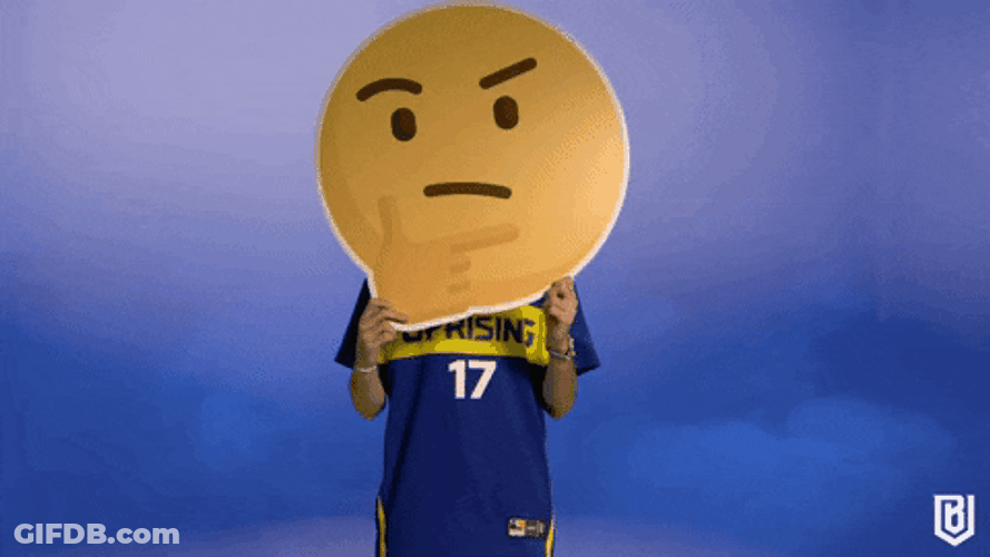 Thinking Emoji Huge Poster Reaction GIF