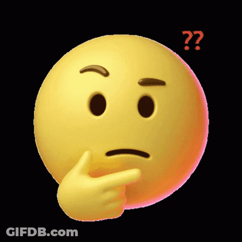 Thinking Emoji Looking Around GIF