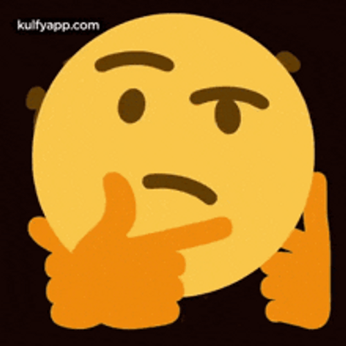 Thinking Emoji Spinning Question Mark GIF