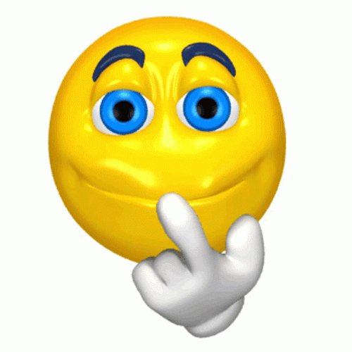 Thinking Emoji With Playful Smirk GIF
