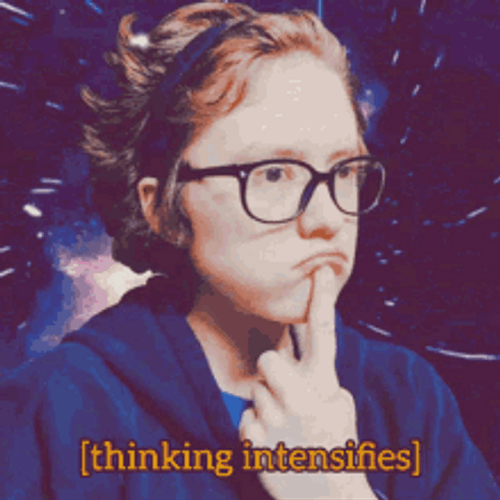 Thinking Intensifies Geek GIF
