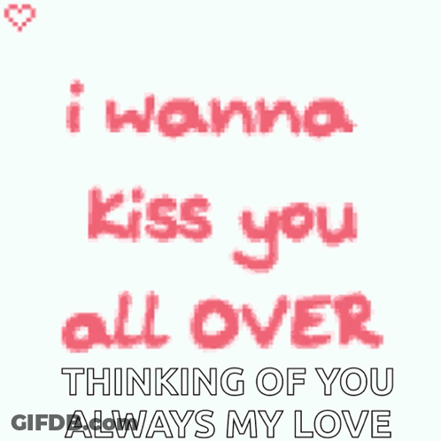 Thinking Of You Always My Love Is Displayed On A Pink Background GIF