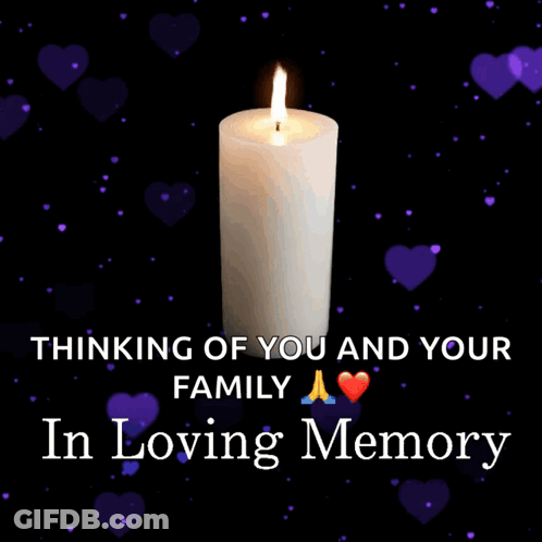 Thinking Of You Family Candle GIF