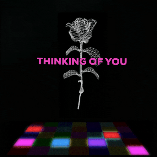Thinking Of You Geometric Rose GIF