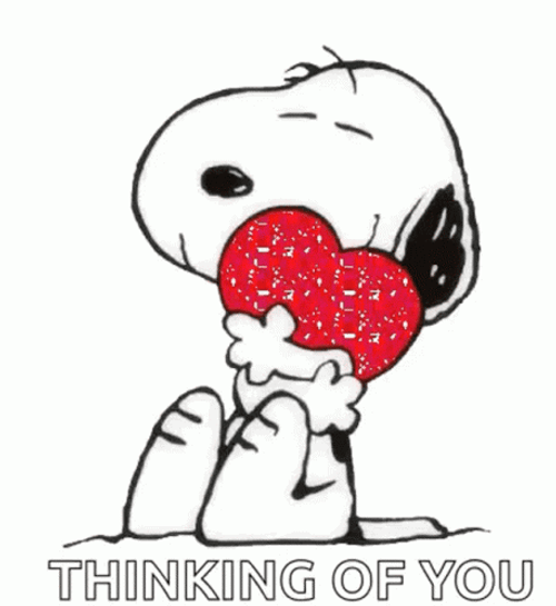 Thinking Of You Snoopy GIF
