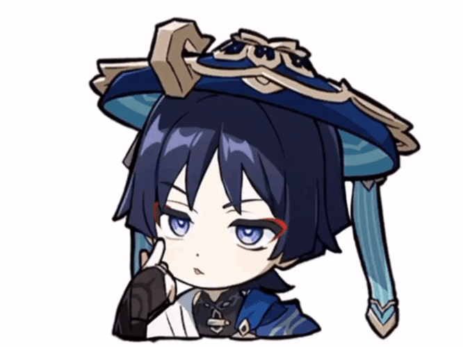 Thinking Scaramouche GIF