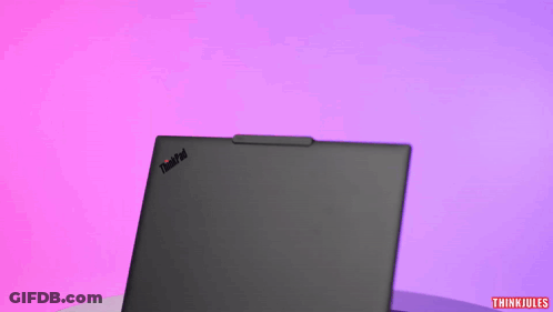 ThinkPad Laptop On Purple Background GIF