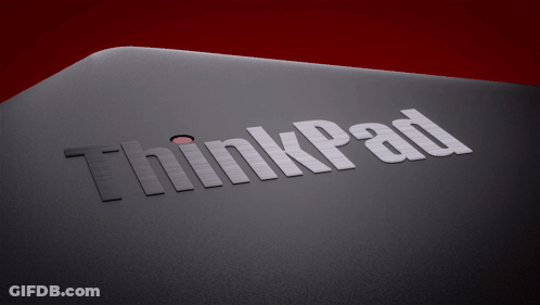 Thinkpad Laptop With Red Circle GIF