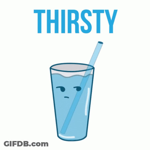 Thirsty Draining Water Animation GIF