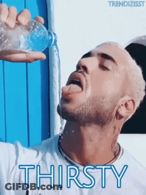 Thirsty Hot Guy Sensual Drinking GIF