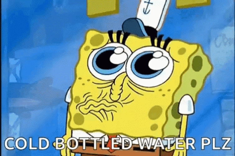 Thirsty Spongebob Asking For Water GIF