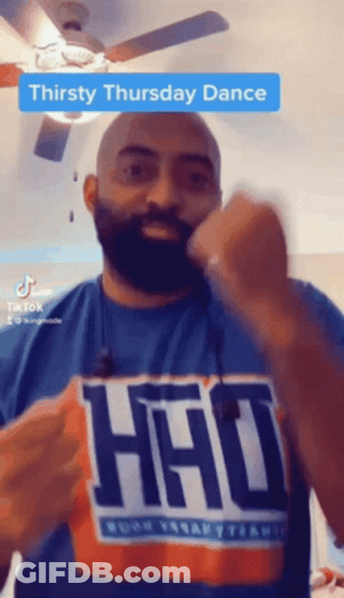 Thirsty Thursday Happy Dance Meme GIF