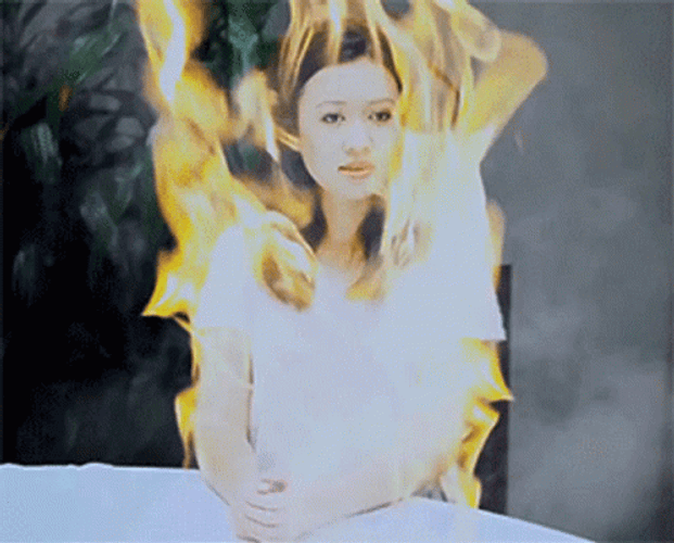 This Girl Is On Fire Body Burning GIF