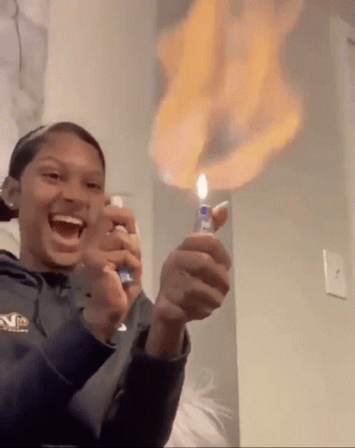 This Girl Is On Fire Playing GIF