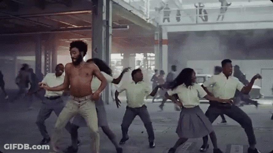 This Is America Music Video Cover GIF