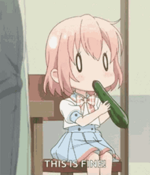 This Is Fine Anime Girl GIF