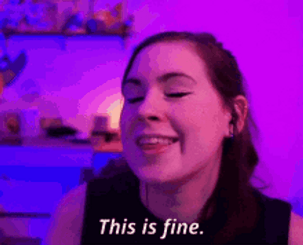 This Is Fine Girl GIF