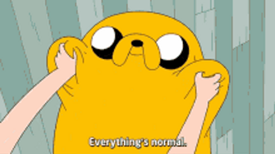 This Is Fine Jake Dog GIF