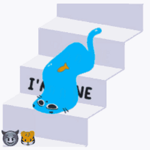 This Is Fine Liquid Cat GIF