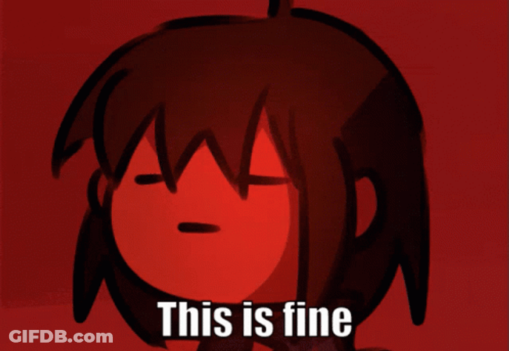 This Is Fine Meme Anime Girl Rage Triggered GIF