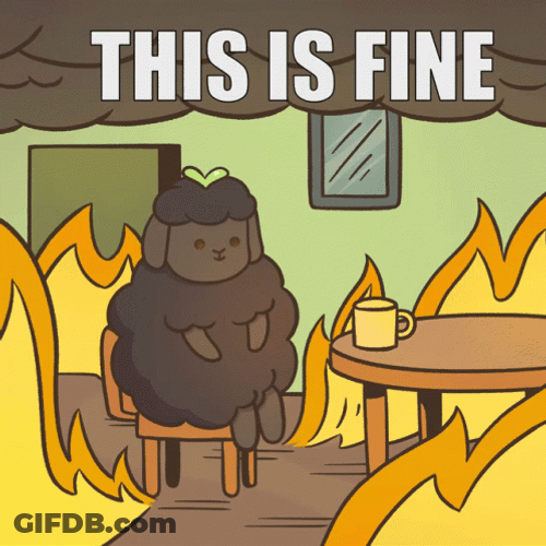 This Is Fine Meme Boki World Wooly GIF
