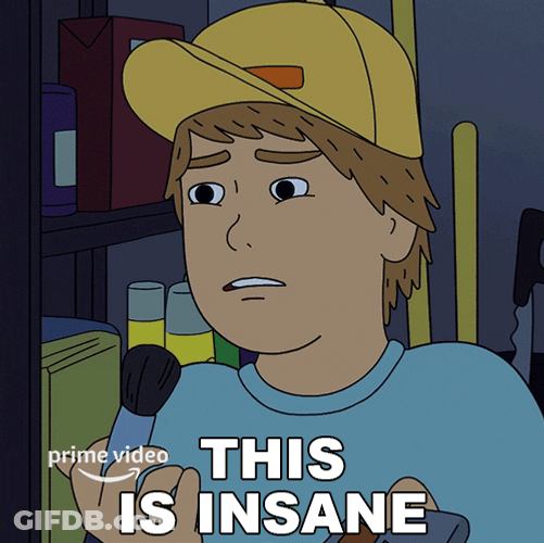 This Is Insanity Animation Yellow Cap GIF