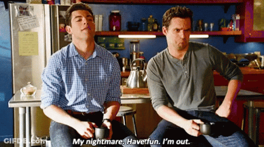 This Is My Nightmare Winston Schmidt Nick Miller GIF