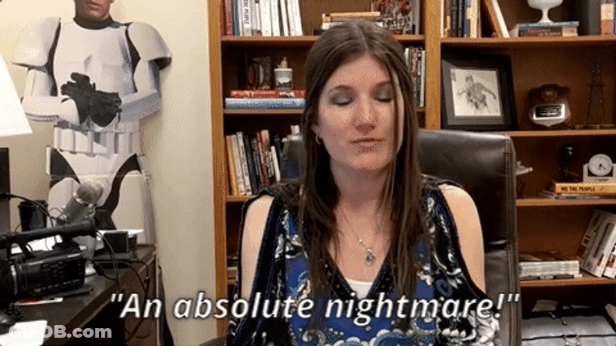 This Is My Nightmare Woman Sitting GIF