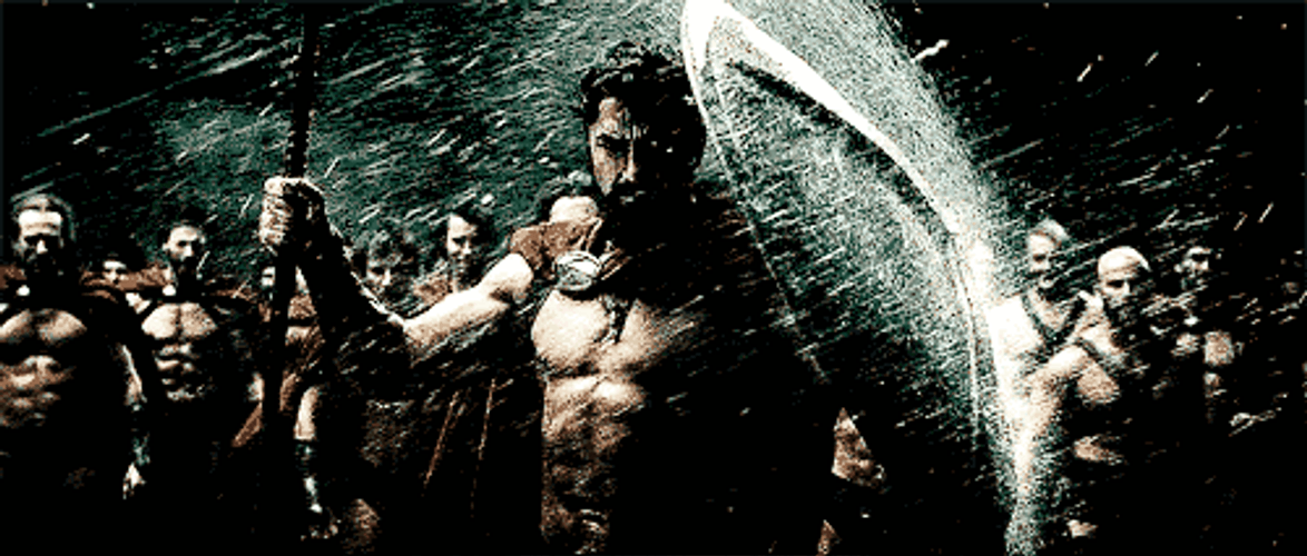 This Is Sparta Thuderstorm Scene GIF