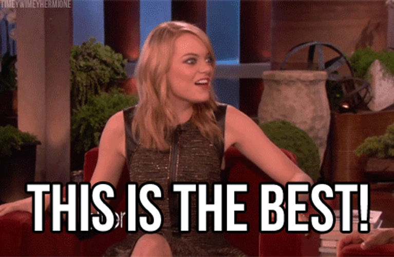 This Is The Best Emma Stone Excited GIF