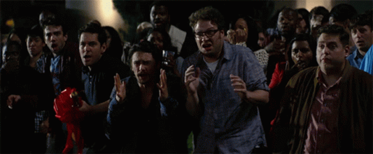 This Is The End James Franco Group Panicking GIF