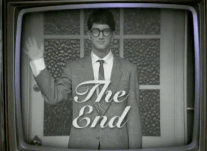This Is The End Vintage TV Guy Waving GIF