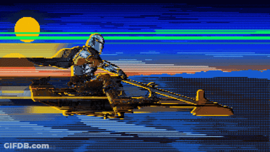 This Is The Way Fast Mandalorian Flying On His Car GIF