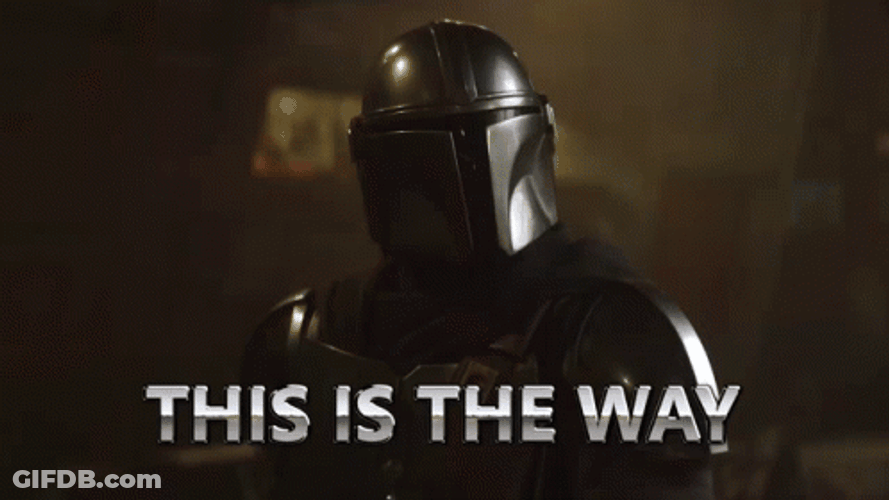 This Is The Way Mandalorian Staring Somewhere GIF