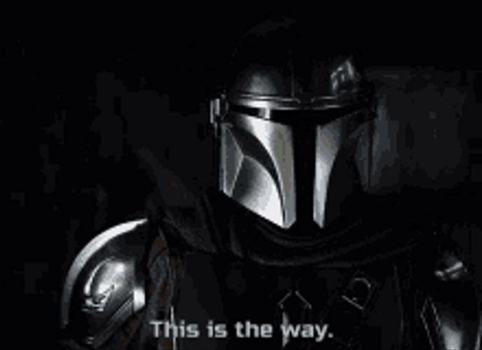 This Is The Way Scary Mandalorian Showing Gun GIF